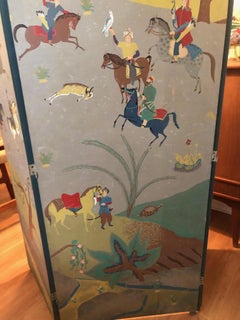 Bernard Steffen "Persian Panorama" Tri-Fold Wood Screen, Bernard Steffen Denmark