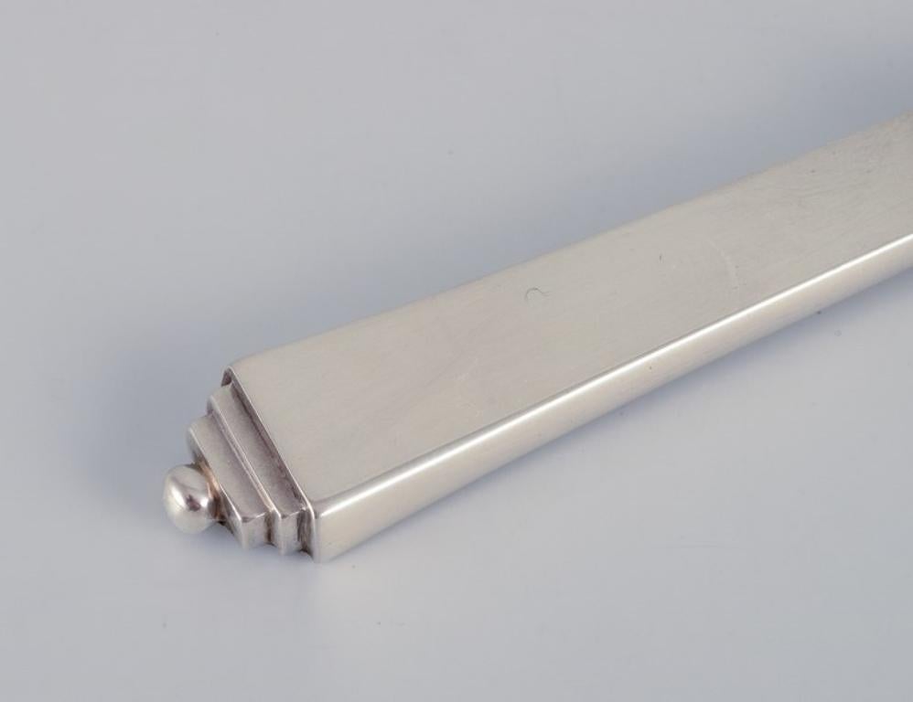 Danish Georg Jensen Pyramid. Art Deco fruit knife, sterling silver and stainless steel For Sale