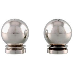 Georg Jensen "Pyramid" art deco salt & pepper set in sterling silver.