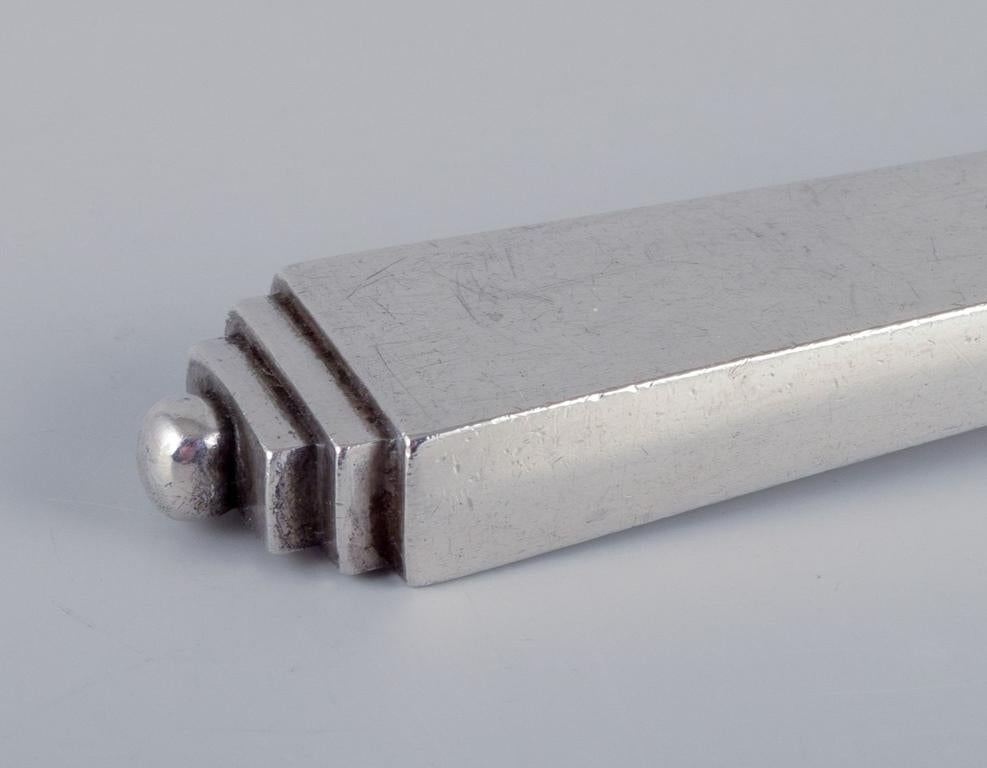 Art Deco Georg Jensen Pyramid. Carving fork in sterling silver. For Sale