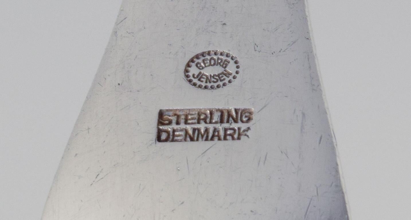 20th Century Georg Jensen Pyramid. Carving fork in sterling silver. For Sale