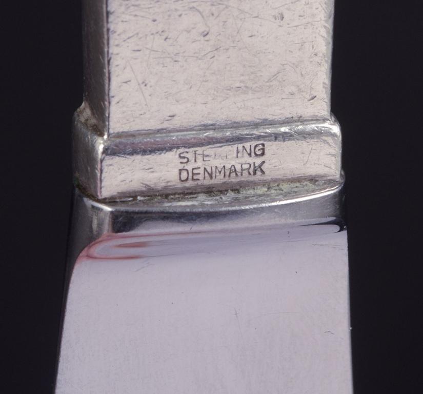 Piramide di Georg Jensen. Servizio completo per sei persone in argento sterling. in vendita 2
