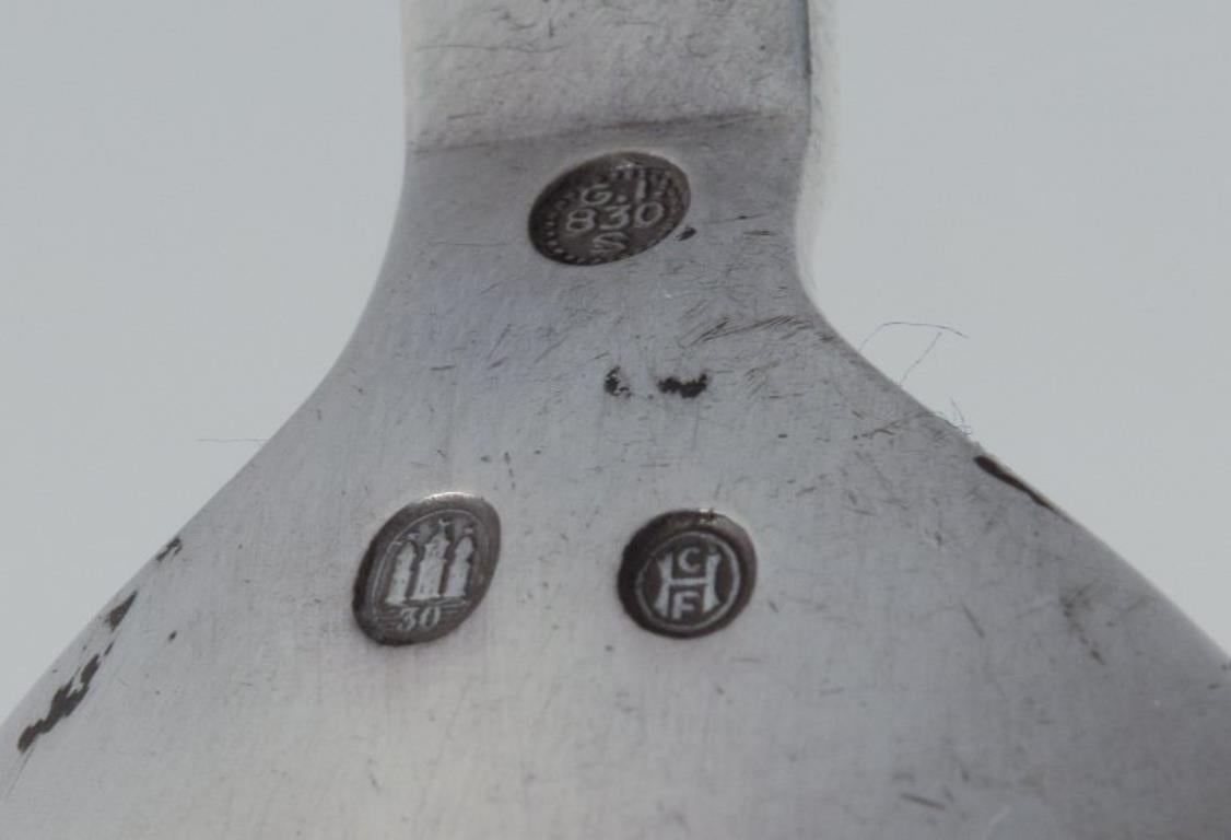Danish Georg Jensen Pyramid. Dessert spoon in 830 silver.  Dating: 1930. For Sale