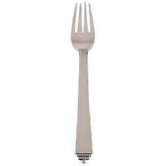 Georg Jensen Pyramid Dinner Fork in Sterling Silver, Dated 1933-1944
