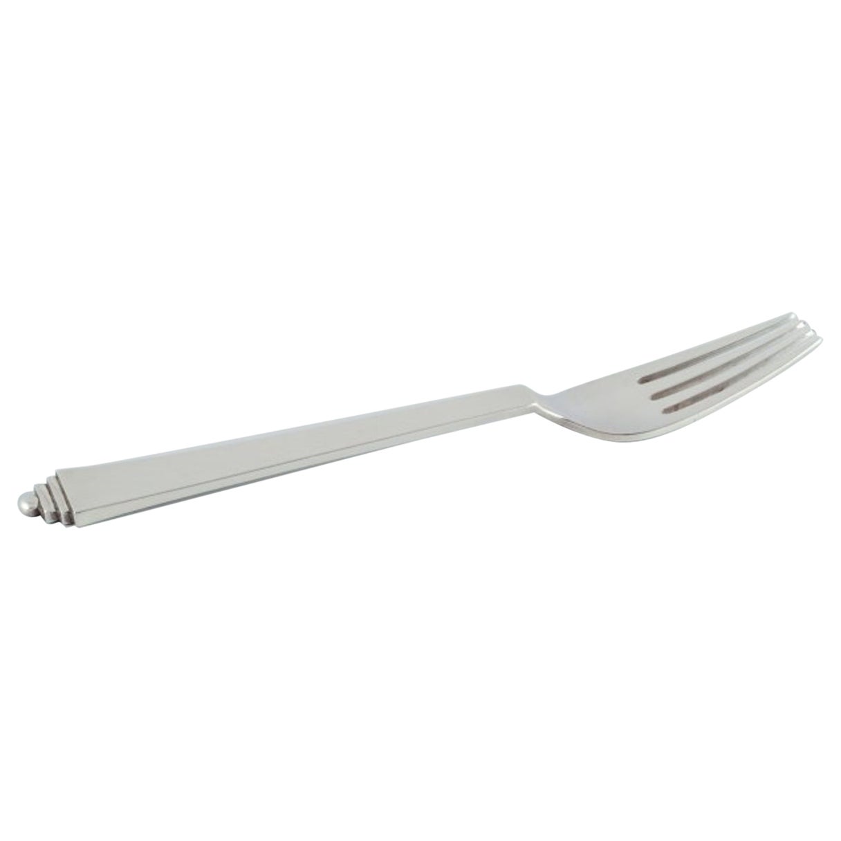 Georg Jensen Pyramidenförmige Tafelgabel aus Sterlingsilber.