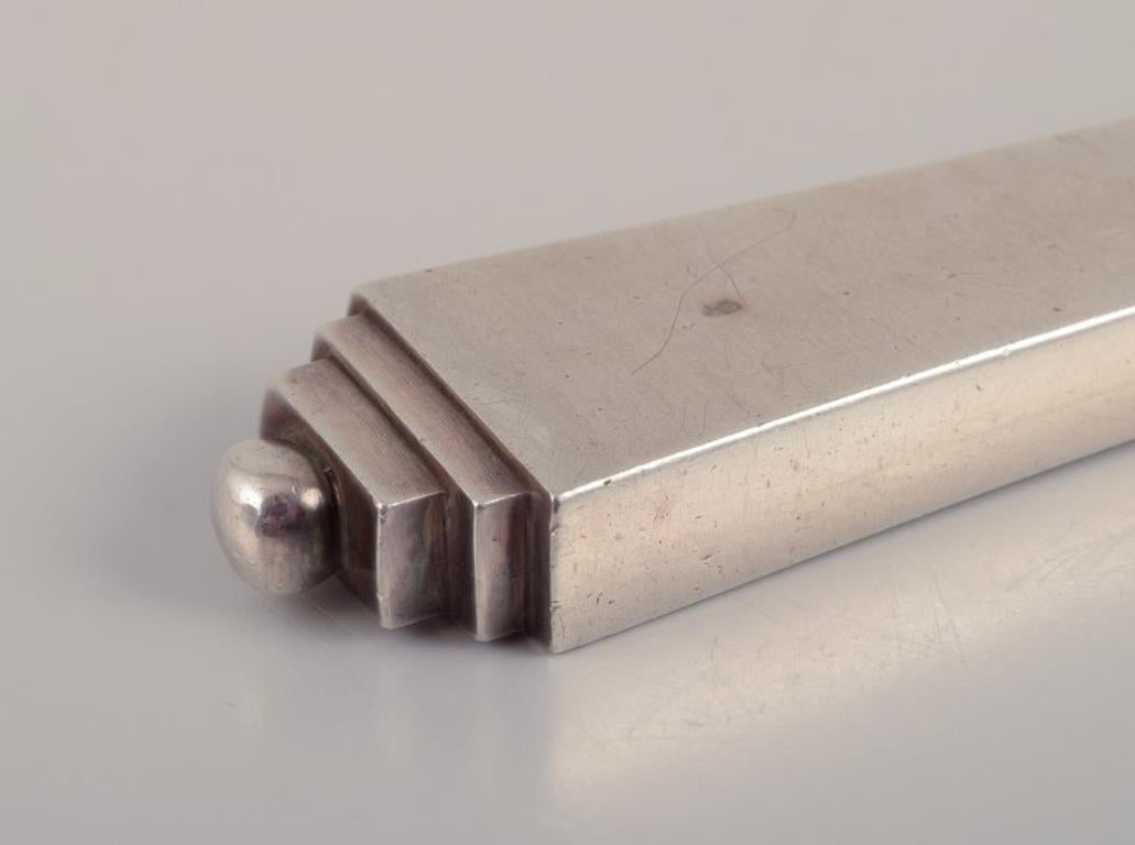 Pirámide Georg Jensen. Cuchillo de plata de ley y acero inoxidable en Excelente estado para la venta en Copenhagen, DK