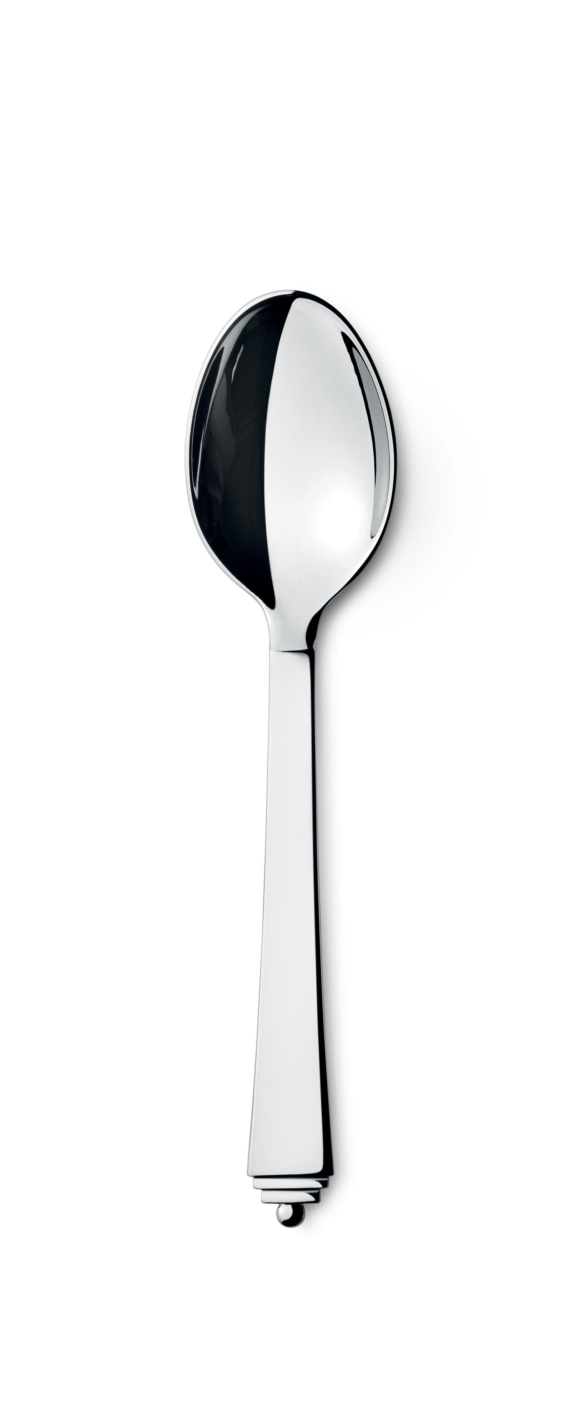 Stainless steel mirror finish dinner spoon.