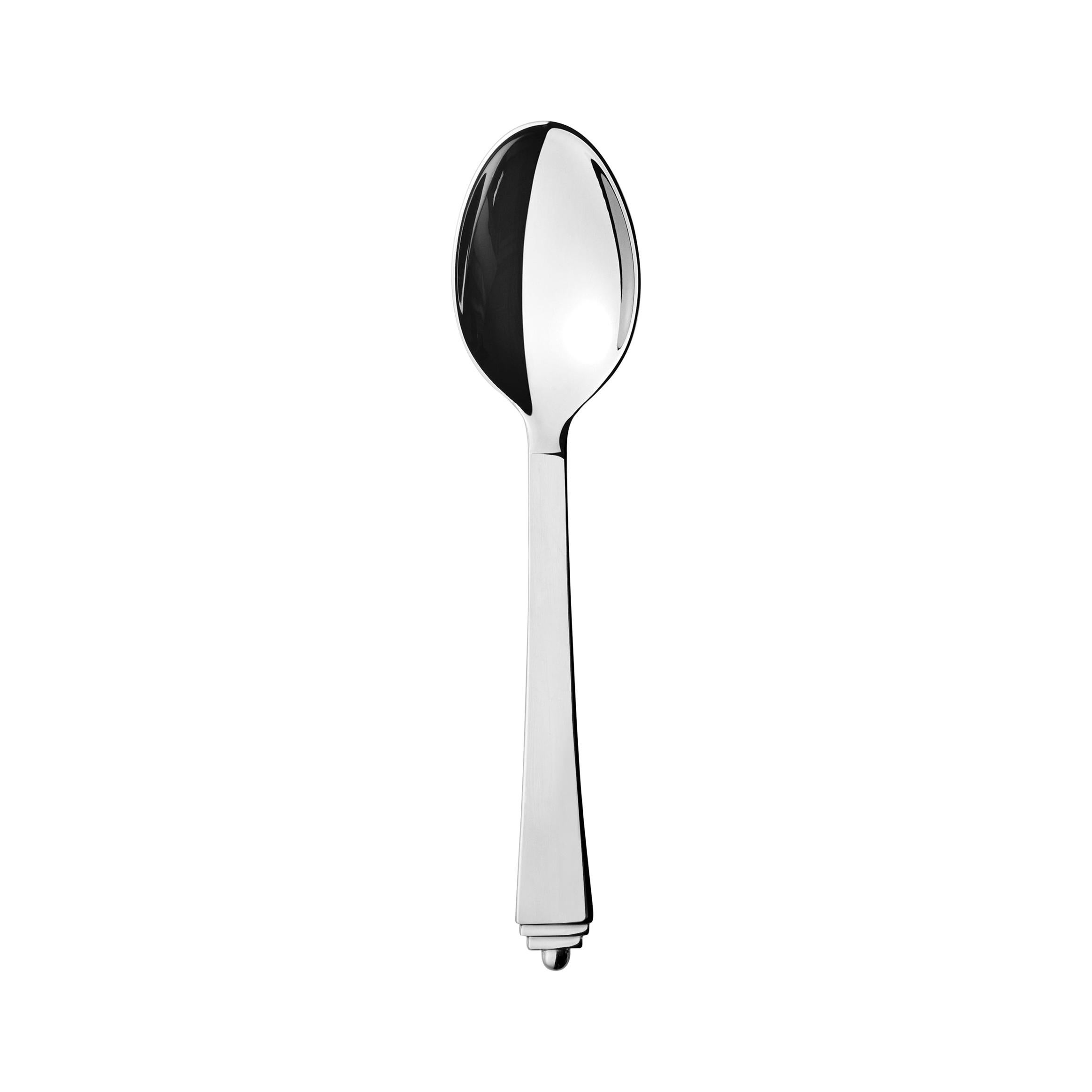 Georg Jensen Pyramid Dinner Spoon in Stainless Steel by Harald Nielsen For Sale