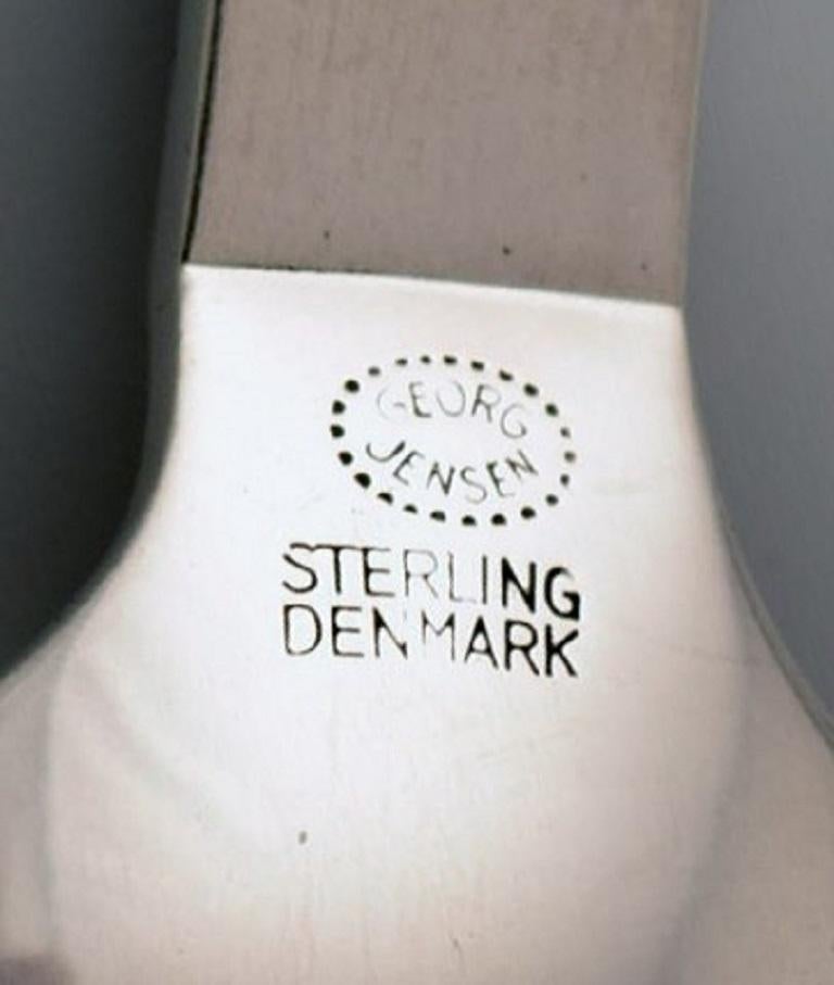 Danish Georg Jensen Pyramid Dinner Spoon in Sterling Silver, Designed by Harald Nielsen