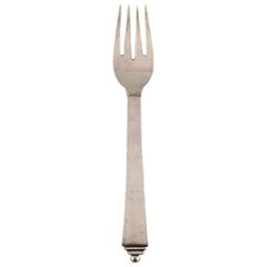 Georg Jensen Pyramid Fish Fork in Sterling Silver, Three Pieces, 1930s