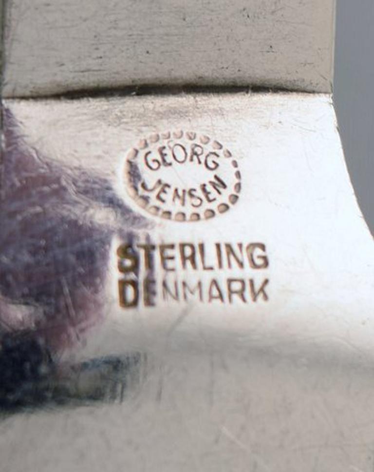 Georg Jensen Pyramid Fish Set in Sterling Silver, Fish Serving Pieces In Excellent Condition In Copenhagen, DK