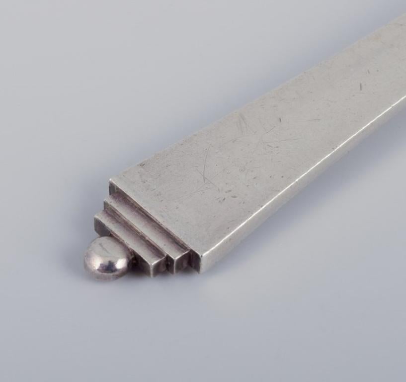 Danese Georg Jensen Pyramid, cinque cucchiaini in argento sterling. in vendita