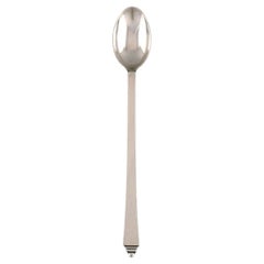 Vintage Georg Jensen Pyramid Latte / Ice Tea Spoon in Sterling Silver