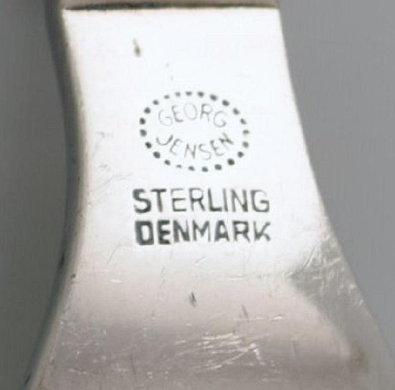 Danish Georg Jensen Pyramid Meat Fork in Sterling Silver For Sale