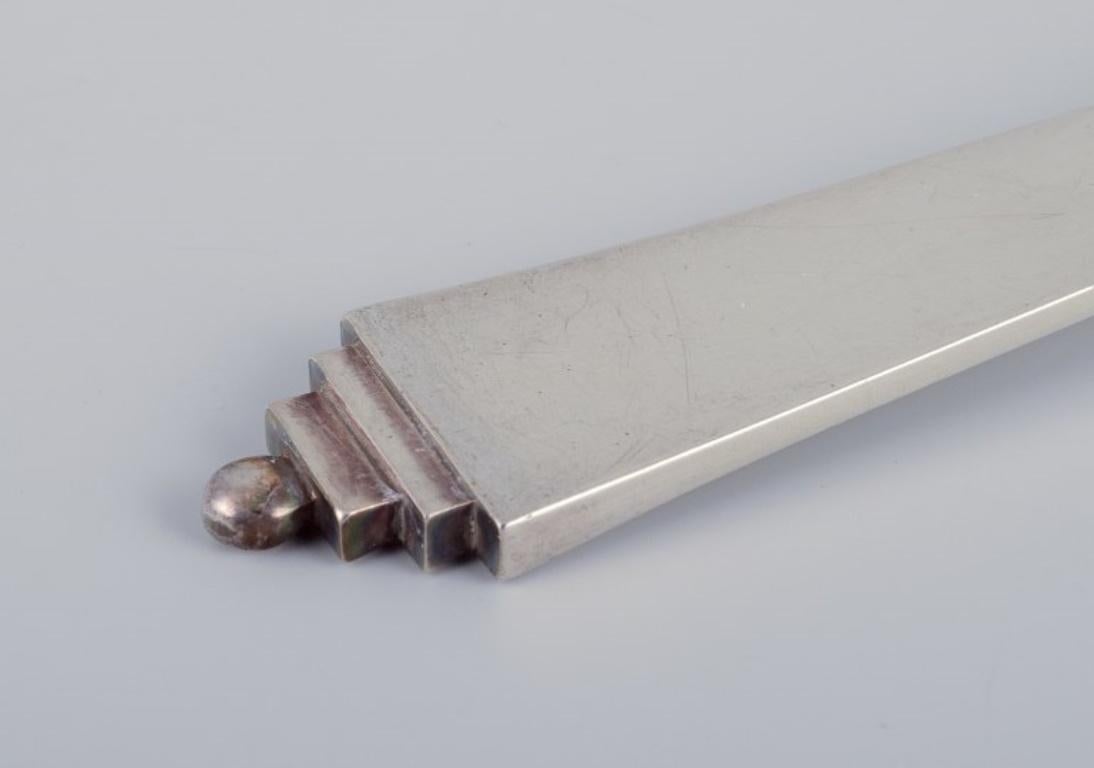Danese Georg Jensen. Modello a piramide, sei cucchiai da pranzo in argento sterling. in vendita