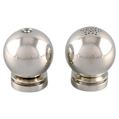 Vintage Georg Jensen Pyramid Salt and Pepper Shaker in Sterling Silver