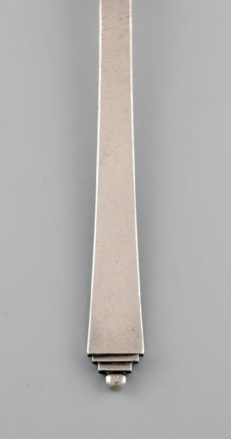 Danish Georg Jensen Pyramid Sauce Spoon in Sterling Silver, Dated 1933-44