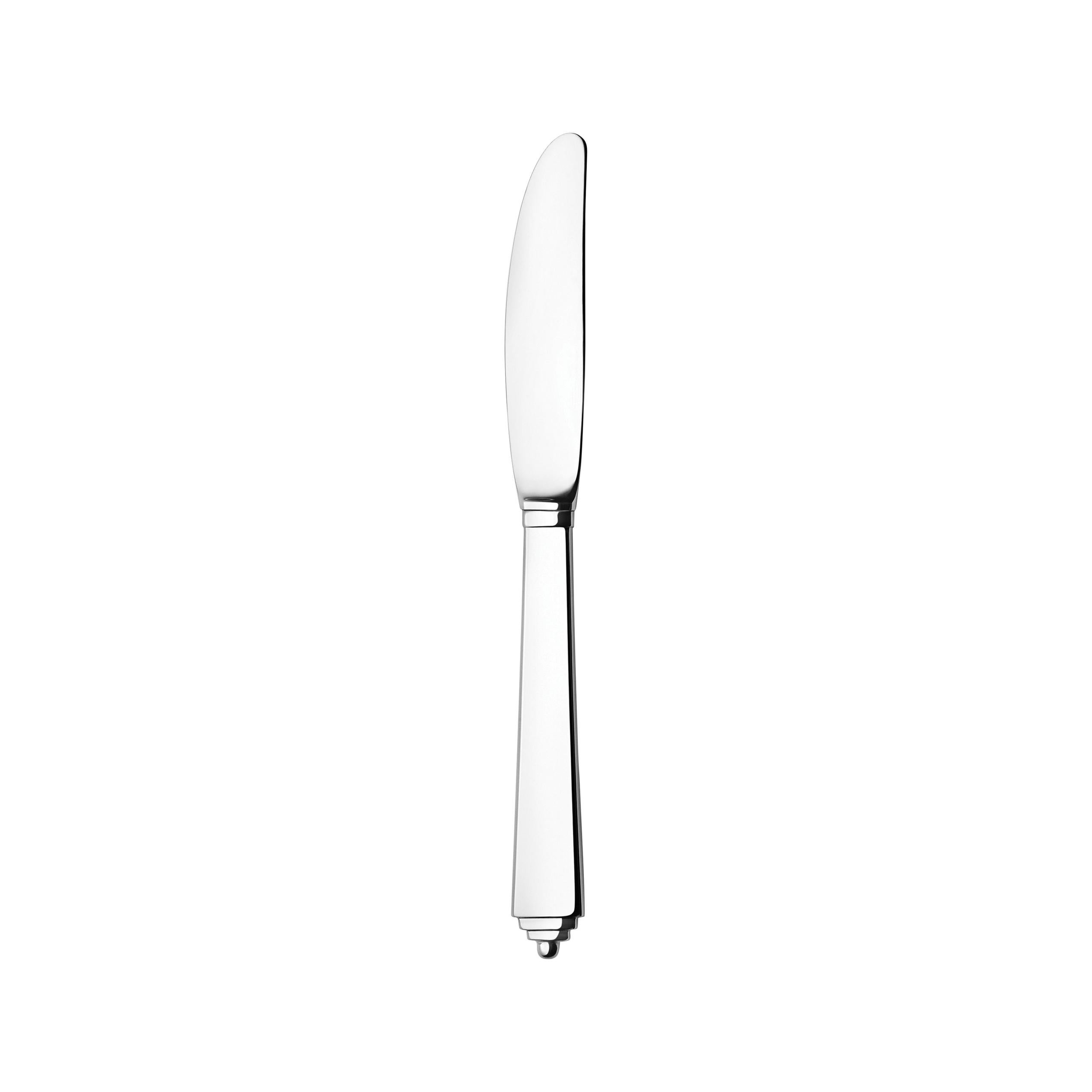 Georg Jensen Pyramid Serrated Dinner Knife in Stainless Steel by Harald Nielsen For Sale