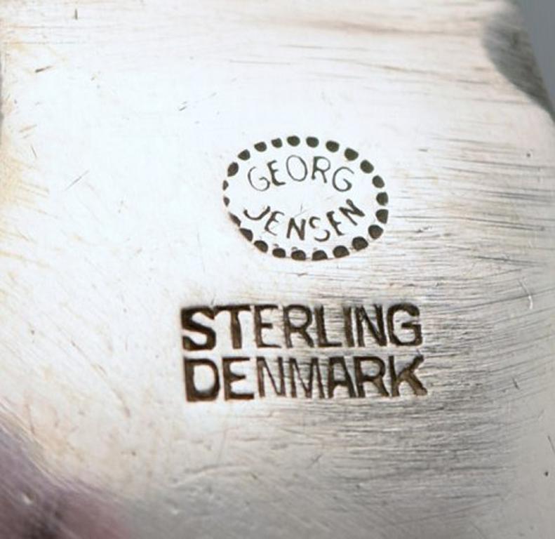 Danish Georg Jensen Pyramid Serving Cutlery in Sterling Silver