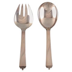 Georg Jensen Pyramid Serving Cutlery in Sterling Silver