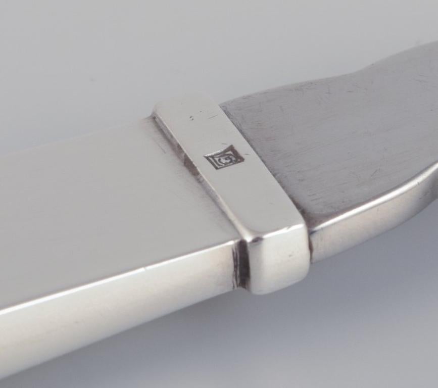 Georg Jensen Pala de servir piramidal de plata de ley y acero inoxidable. Danés en venta