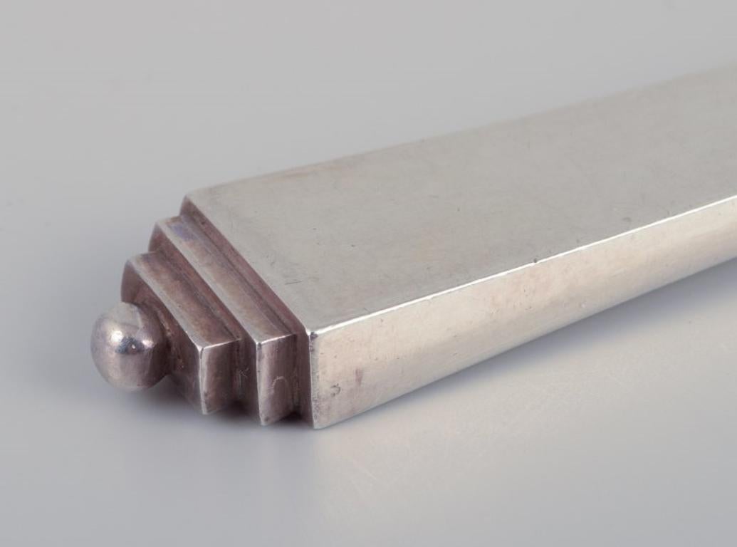 Danois Georg Jensen. Spade de service Pyramid en argent sterling et acier inoxydable. en vente