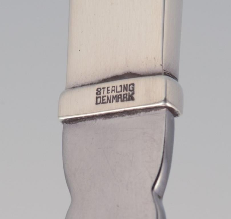Georg Jensen Pala de servir piramidal de plata de ley y acero inoxidable. en Excelente estado para la venta en Copenhagen, DK