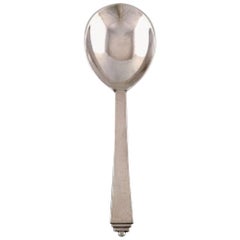 Georg Jensen "Pyramid" Serving Spoon in Sterling Silver, Dated 1933-1944