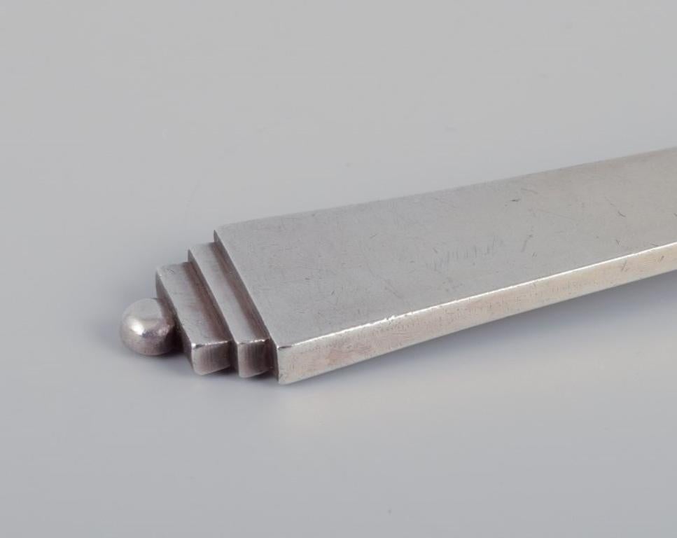 Cuchara piramidal Georg Jensen de plata de ley para servir. Art Decó en venta