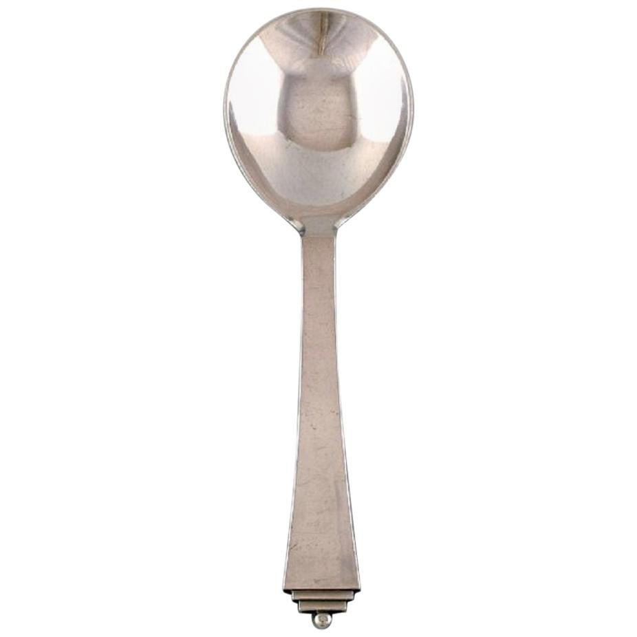 Georg Jensen "Pyramid" Serving Spoon in Sterling Silver