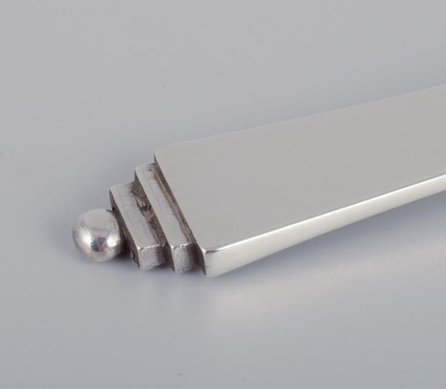 Pyramide von Georg Jensen, Satz von sechs Tafelgabeln aus Sterlingsilber. 1933- 1944 im Zustand „Hervorragend“ im Angebot in København, Copenhagen
