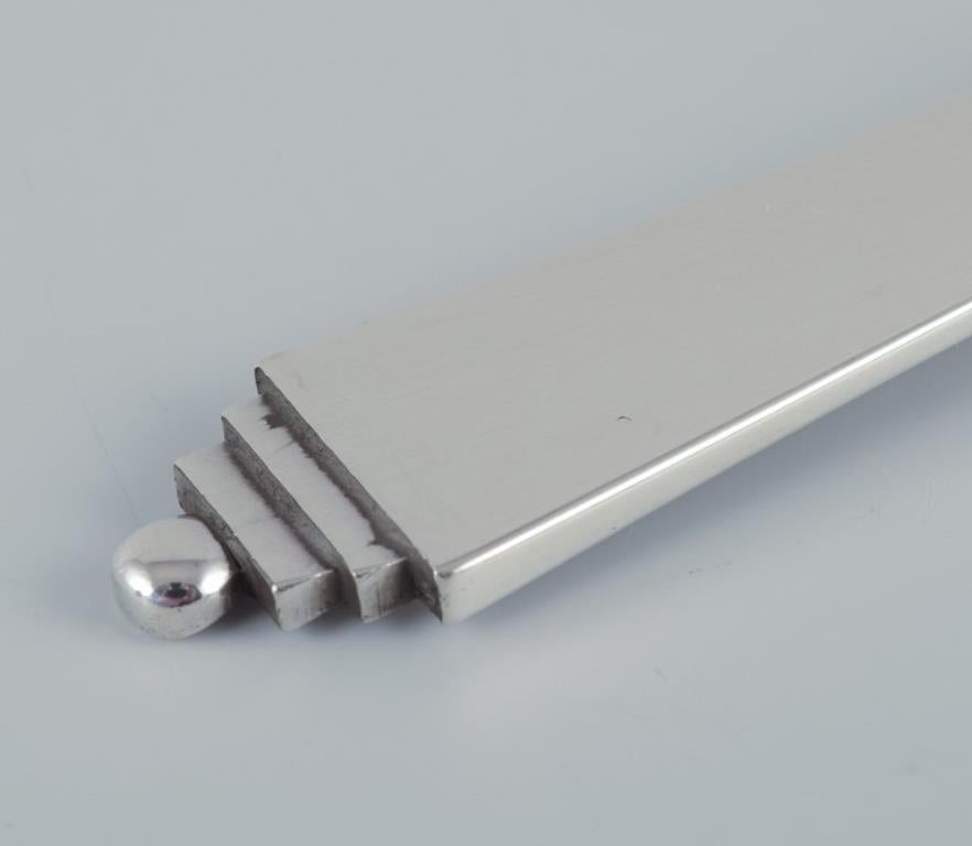 Georg Jensen Pyramide. Set von sechs Tafelgabeln aus Sterlingsilber. (Art déco) im Angebot