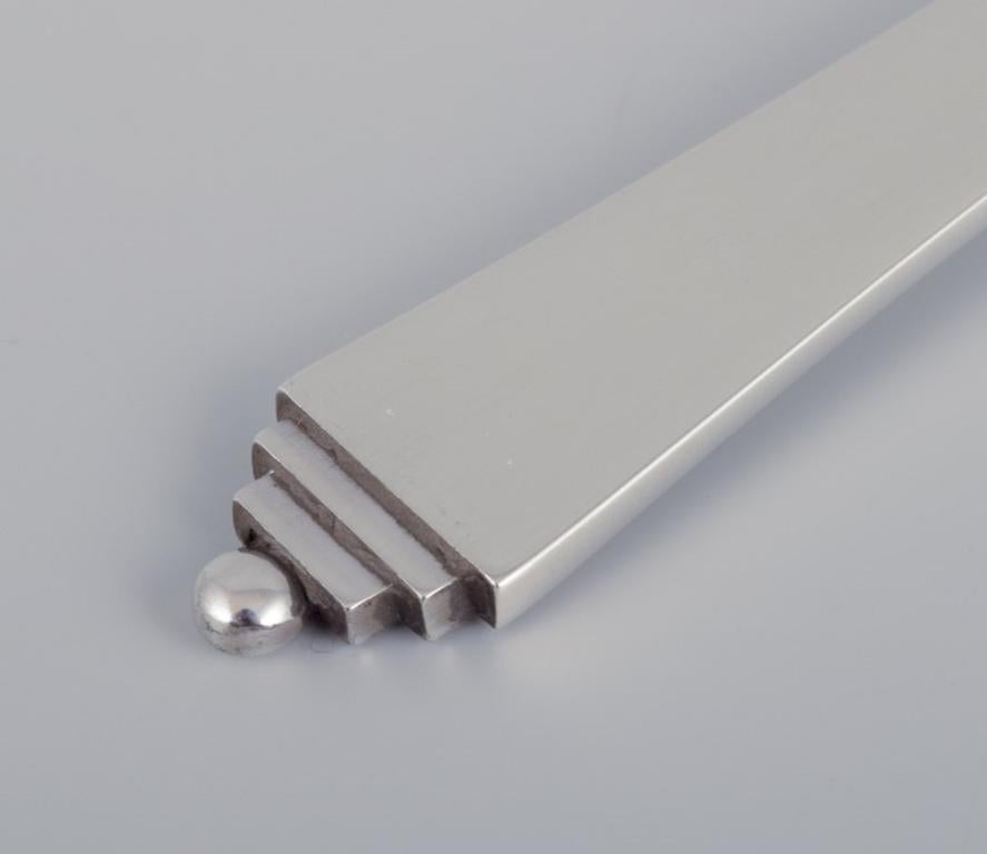 Danese Georg Jensen Pyramid, set di sei forchette da pranzo in argento sterling. 1915-1932 in vendita
