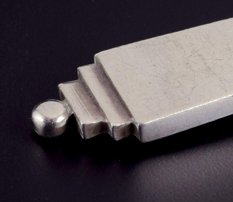 Georg Jensen Pyramid. Seven cake forks in sterling silver. Art Decó en venta