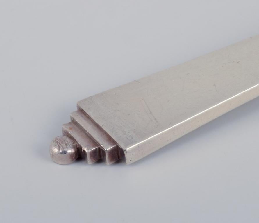 Danese Georg Jensen Pyramid, sei cucchiai da dessert in argento sterling. in vendita