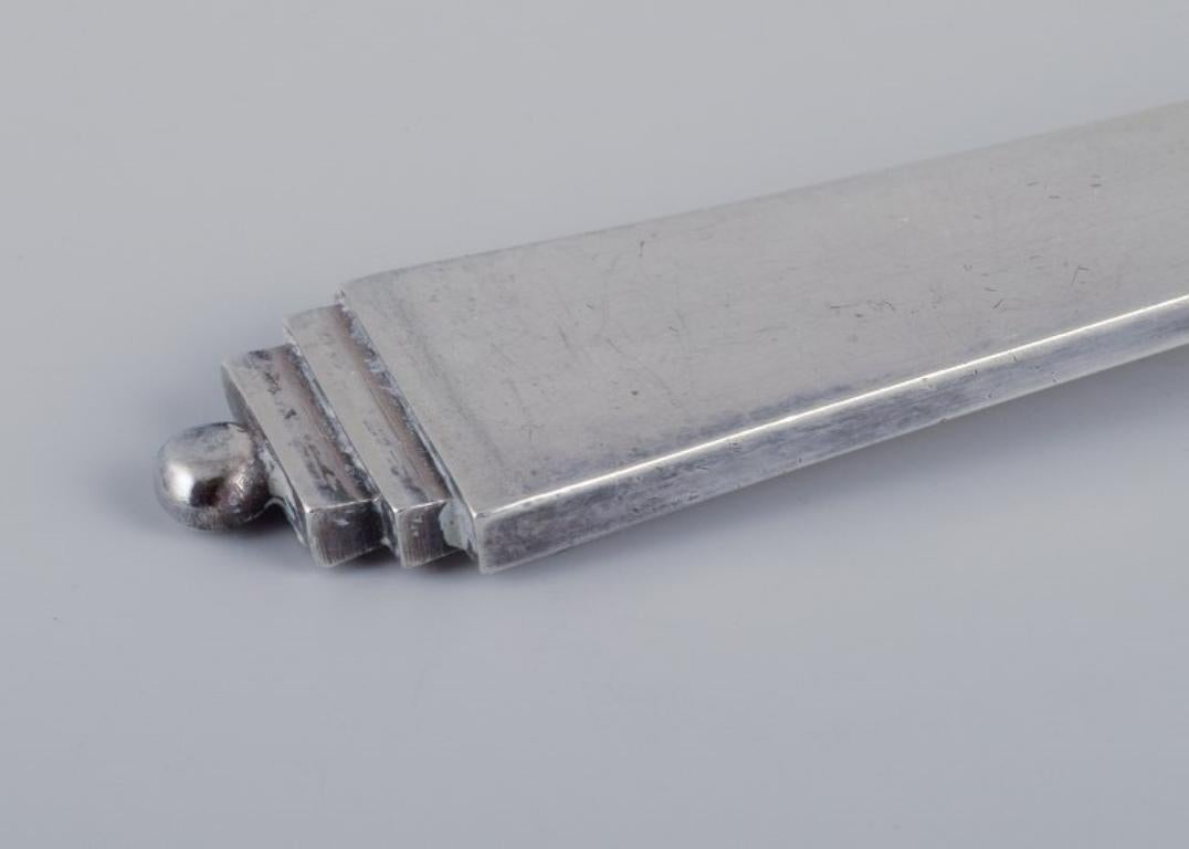 Georg Jensen Pirámide, seis cucharas de comedor de plata de ley. Danés en venta