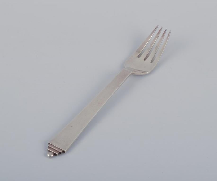 Danese Georg Jensen Pyramid, sei forchette in argento sterling. in vendita