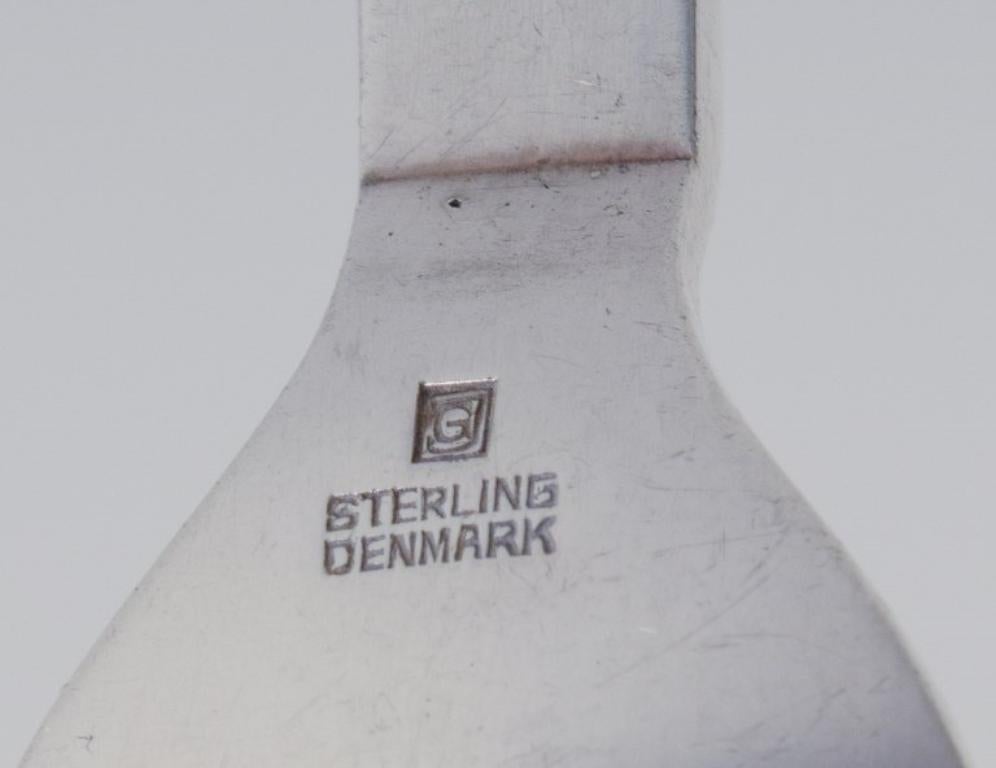 Georg Jensen Pyramid, sei forchette in argento sterling. Hallmark: 1933-1944. In condizioni ottime in vendita a Copenhagen, DK