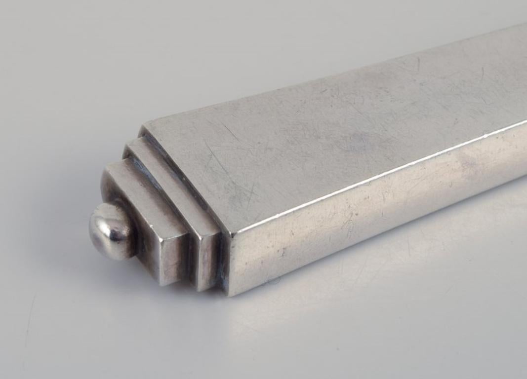 Danese Georg Jensen Pyramid, quattro coltelli a manico corto in argento sterling in vendita