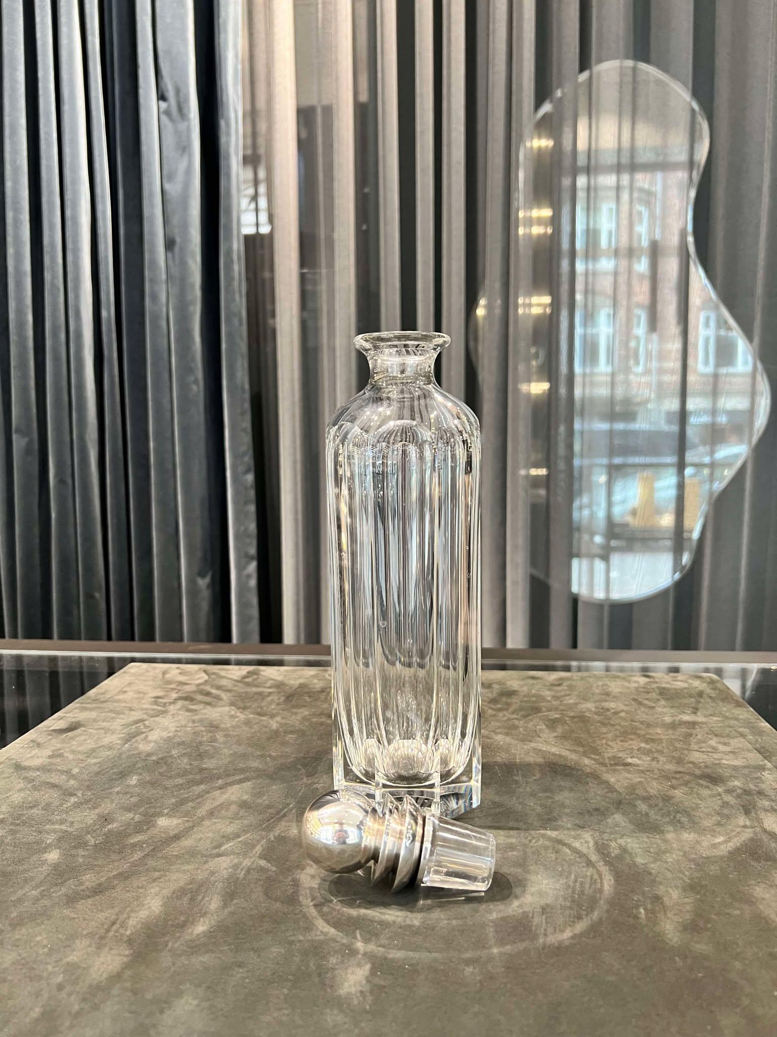 Art Déco Decanter Georg Jensen Pyramid Sterling Silver Baccarat 206