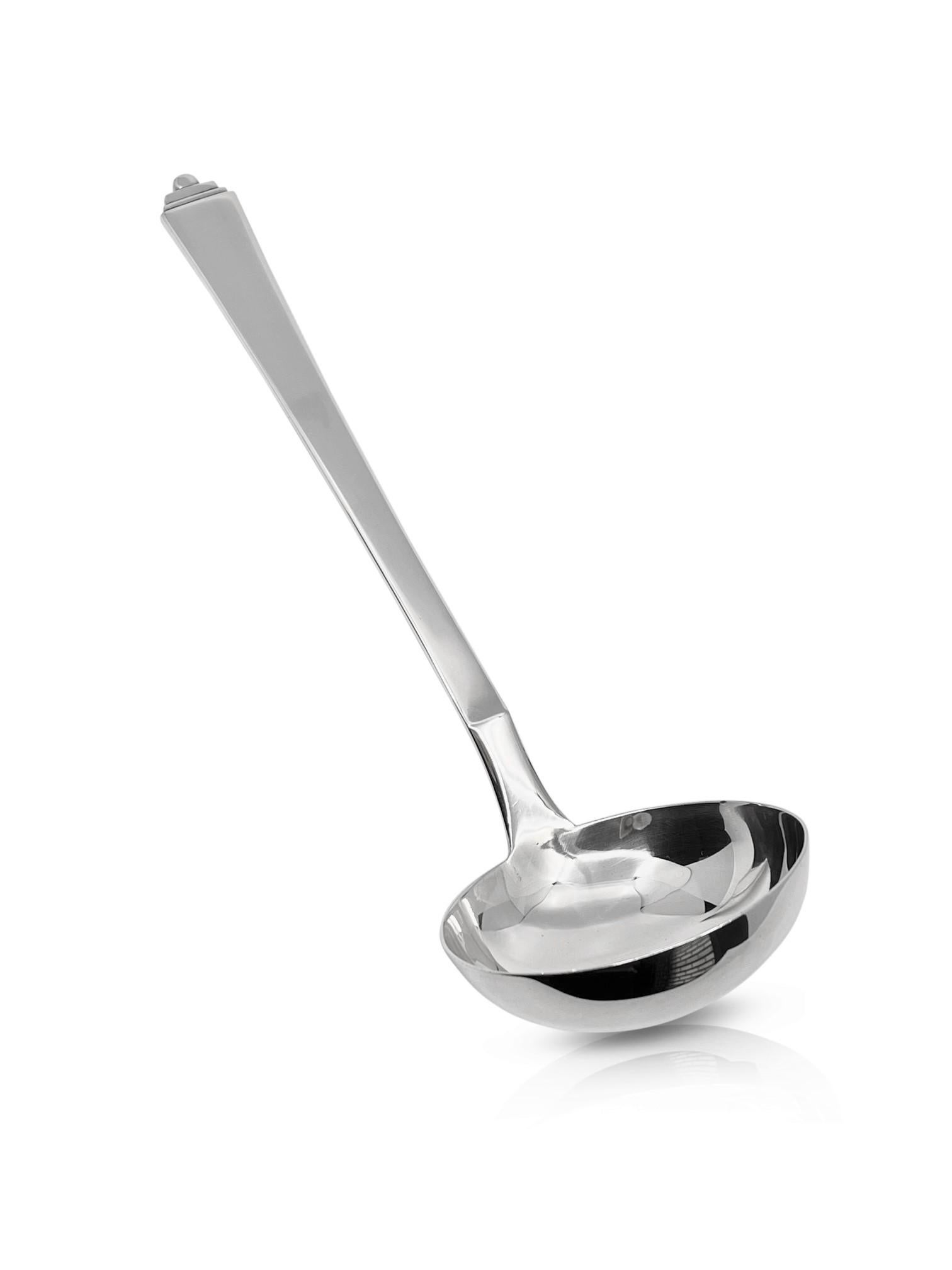 Georg Jensen Pyramide Sterling Silber Punch/Suppenlöffel 151 (Art déco) im Angebot