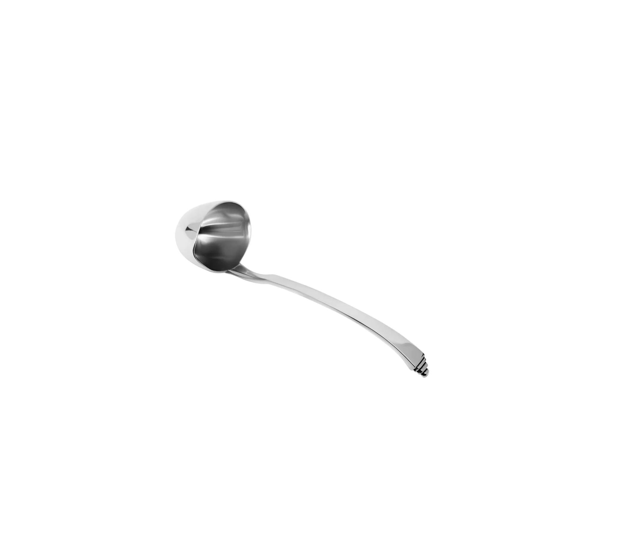 Georg Jensen Pyramide Sterling Silber Saucenlöffel Klein 155 (Art nouveau) im Angebot