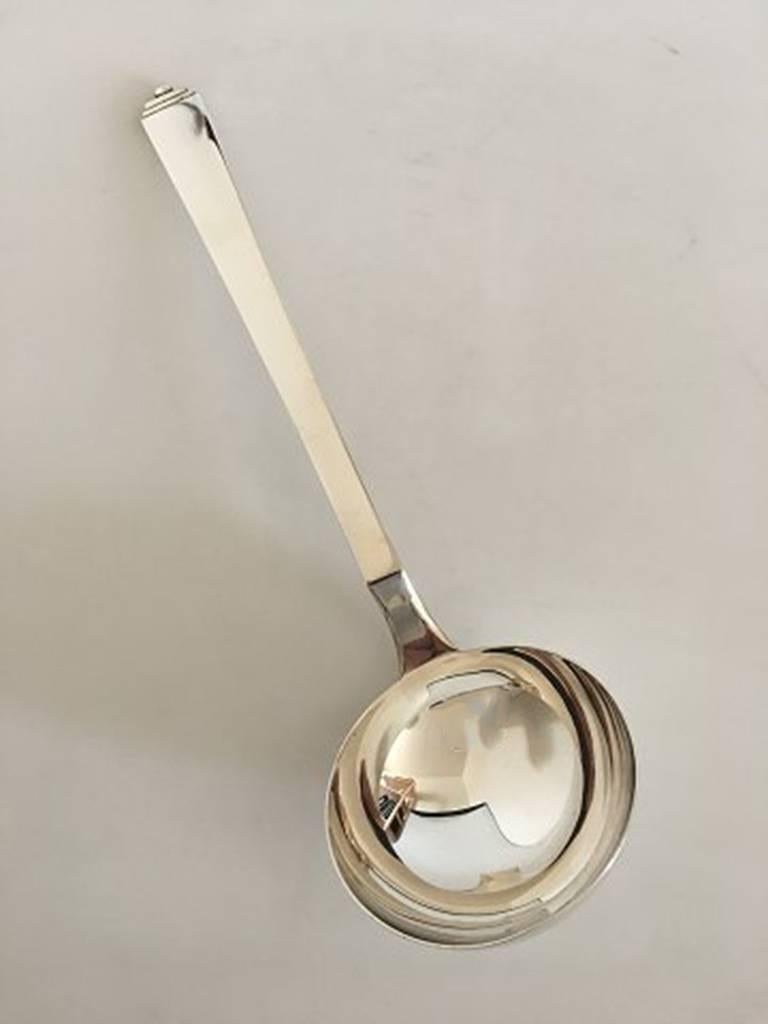 Art Deco Georg Jensen Pyramid Sterling Silver Soup or Punch Ladle #151