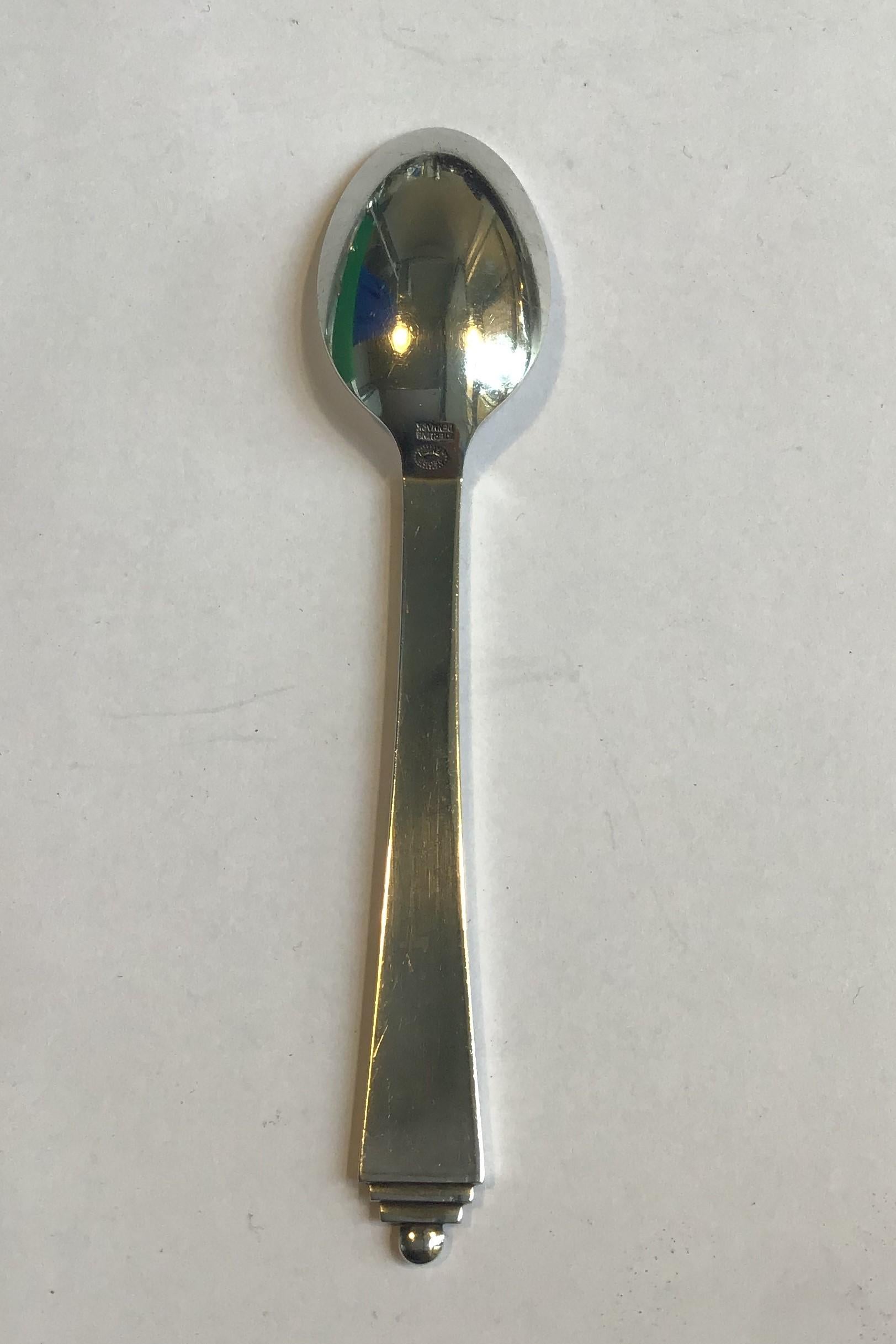 Danish Georg Jensen Pyramid Sterling Silver Tea Spoon No 033 For Sale