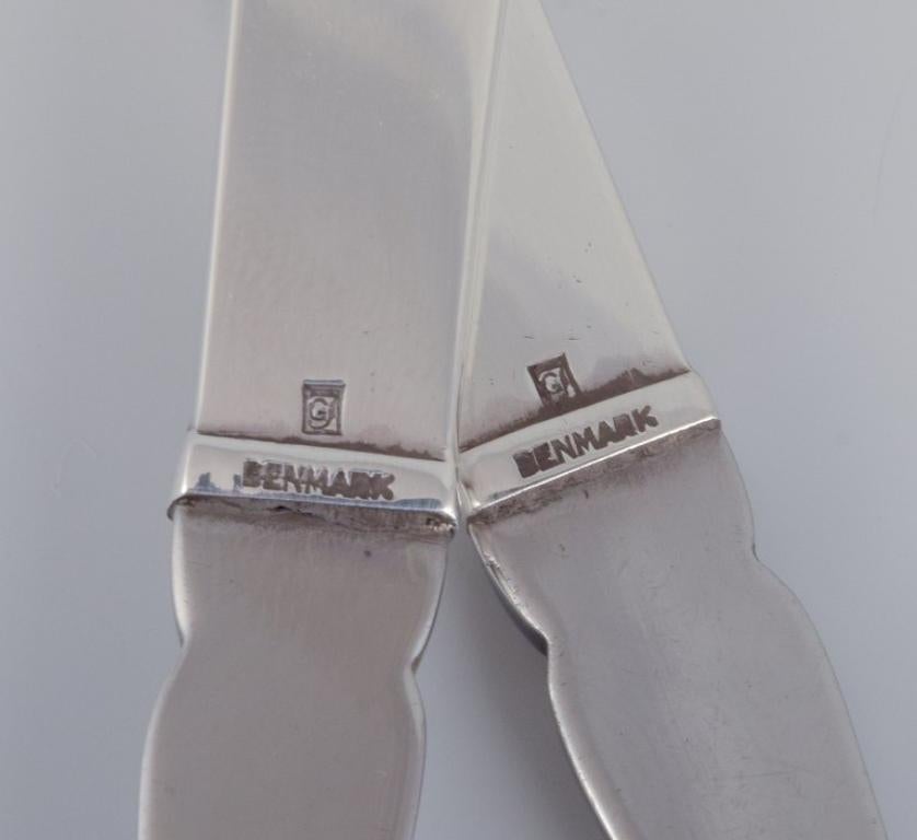 Milieu du XXe siècle Pyramid, trois fourchettes à viande froide en argent sterling de Georg Jensen, 1933-1944 en vente