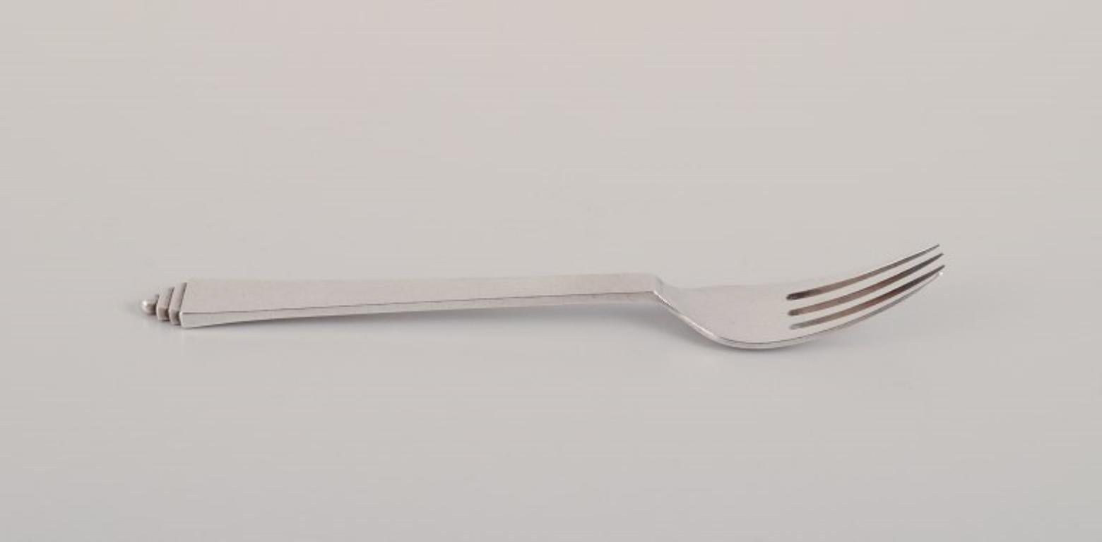 Georg Jensen Pyramide. Drei Mittagessgabeln aus Sterlingsilber. (Art déco) im Angebot