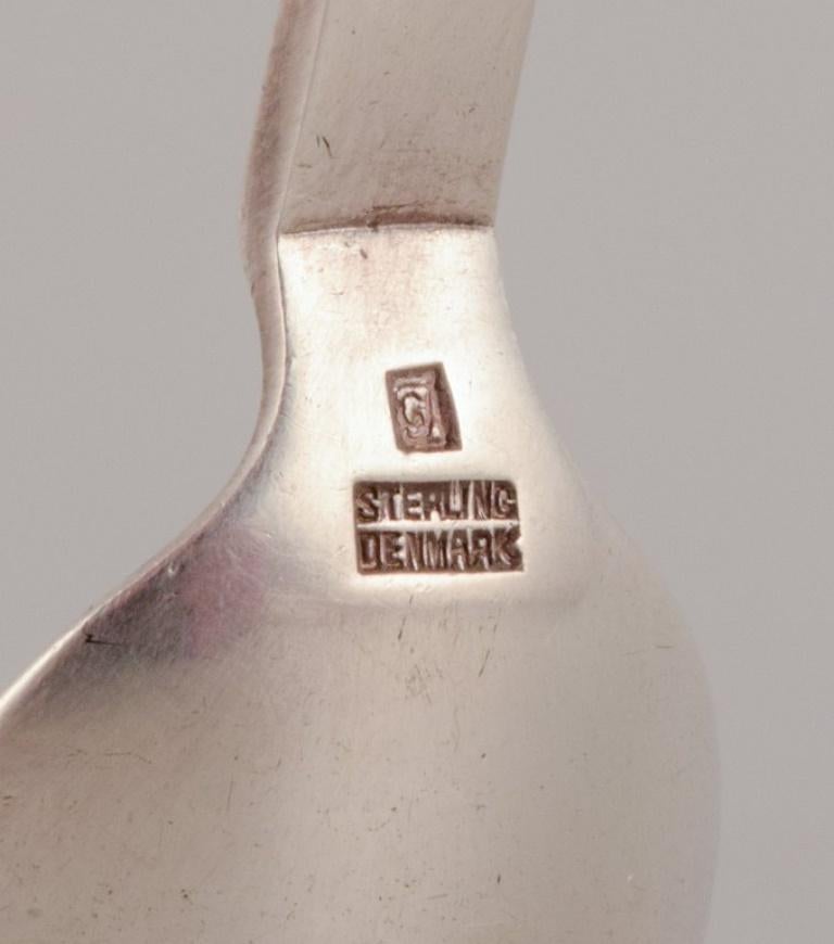 Georg Jensen Pyramid. Two coffee spoons in sterling silver. Dated 1933-1944 2