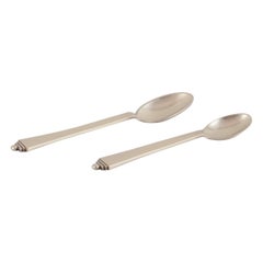Georg Jensen Pyramid. Two coffee spoons in sterling silver. Dated 1933-1944 Georg Jensen Pyramid. Two coffee spoons in sterling silver. Dated 1933-1944