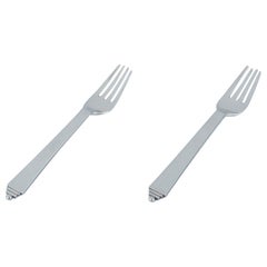 Georg Jensen Pyramide, zwei Tafelgabeln aus Sterlingsilber.