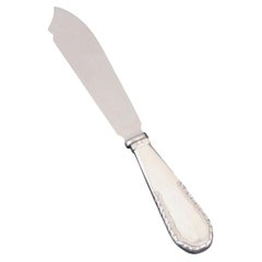 Georg Jensen, rare cake knife in silver and stainless steel. Viking pattern.